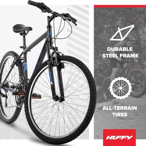 Huffy Stone Mountain Bike - Versatile 6-Speed & 21-Speed Options | Adjustable Saddle, All-Terrain Tires, Multiple Colors