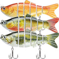 TRUSCEND Easy Catch Swimmax Fishing Lures - Lifelike Wiggling Action for Bass, Trout & Walleye