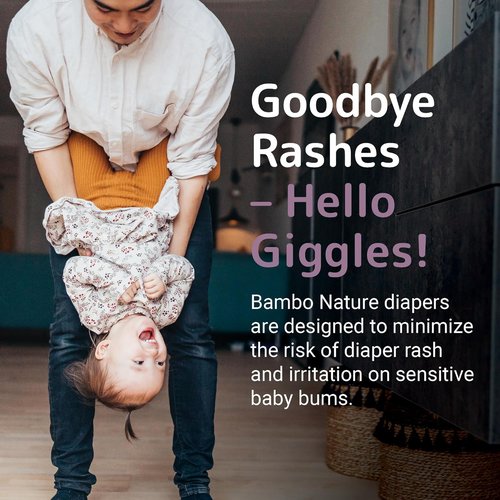 Bambo Nature Eco-Friendly Baby Diapers - Size 5 (27-40 Lbs) | 25 Count Pack