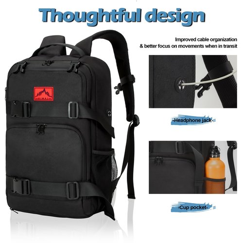 GoHimal Skateboard Backpack, Skateboard Bag Sports Backpack, Laptop Bag Multi-Sport Design for Men & Women