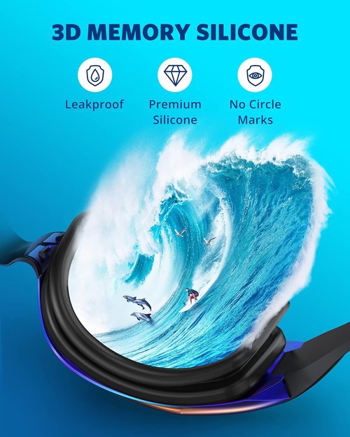 Aegend Swim Goggles - No Leak Design for Adults & Youth | Full Protection & Comfort
