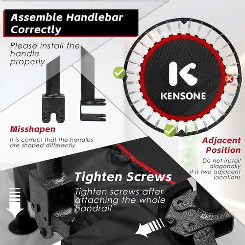 KENSOINE Foldable Mini Trampoline - Indoor Fitness Rebounder for Kids & Adults | Max Load 450 lbs