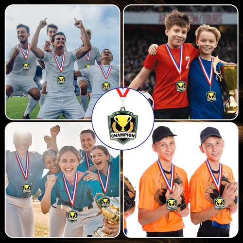 Bulk Sports Medals - 10/20/30/40 Pcs Award Medals with Neck Ribbons | 2.4 Inch Winner Trophy Gift