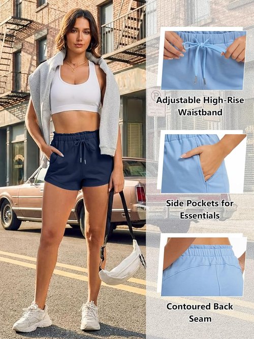 Feiersi Women's Lounge Shorts - Soft Athletic Sweat Shorts with Pockets | Casual Summer Style