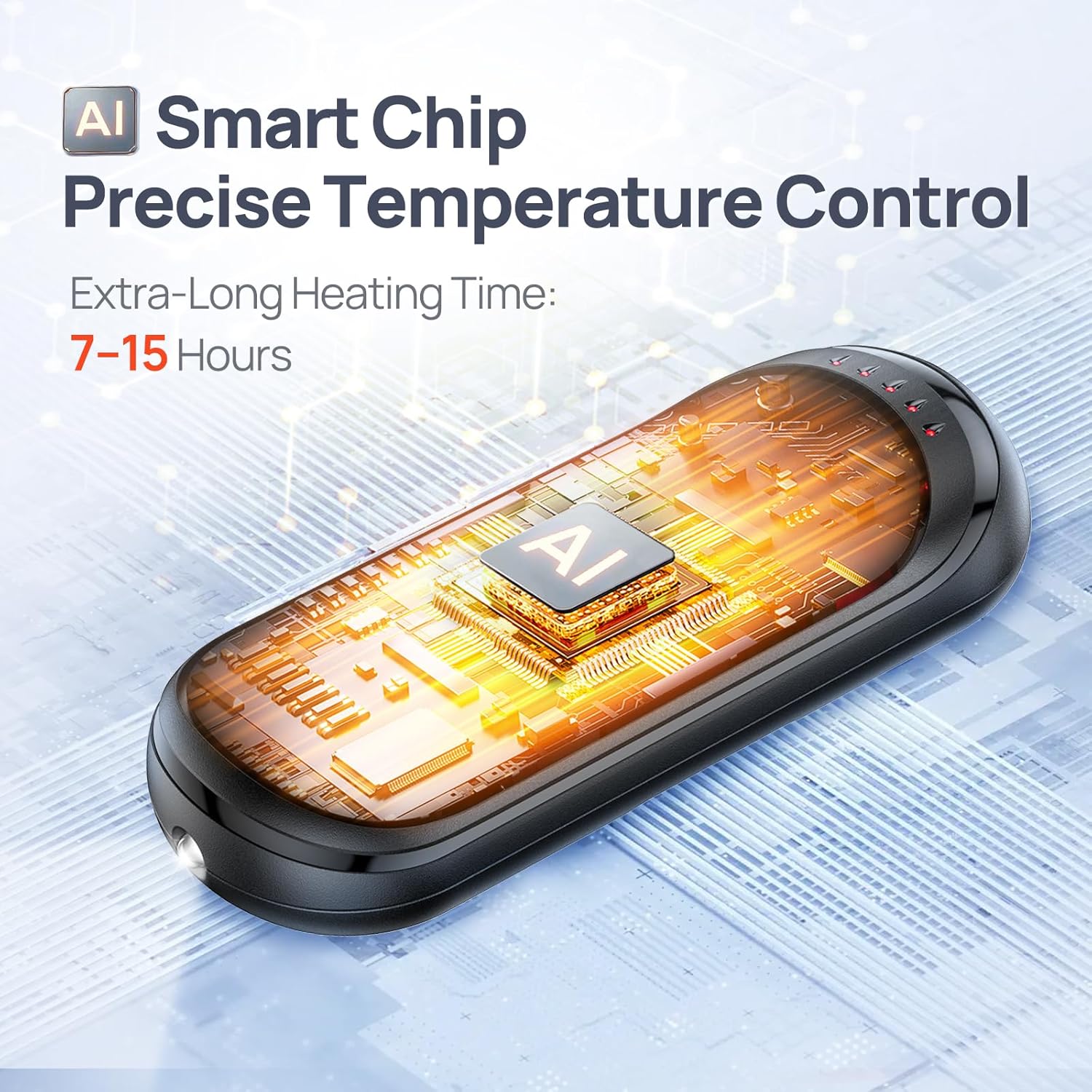 Skiennix Rechargeable Hand Warmers - 6000mAh Portable 2-in-1 Electric Warmers for Outdoor Use | Ideal for Camping & Hunting