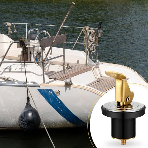MorningRo Brass & Stainless Steel Baitwell Drain Plug - 3 Pcs Snap Lock for Boats & Kayaks