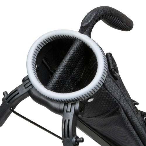 Sunday Stand Bag | Lightweight Carry Golf Bag with Speed Handle, Padded Strap, and Pocket for Driving Range, Par-3, and Executive Courses (Black)