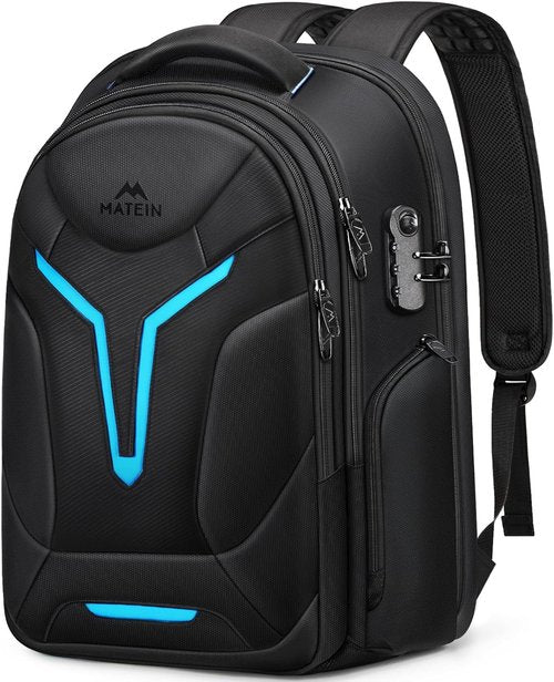 MATEIN 18-Inch Gaming Backpack - Waterproof Travel Bag with Anti-Theft Design & Tech Organizer