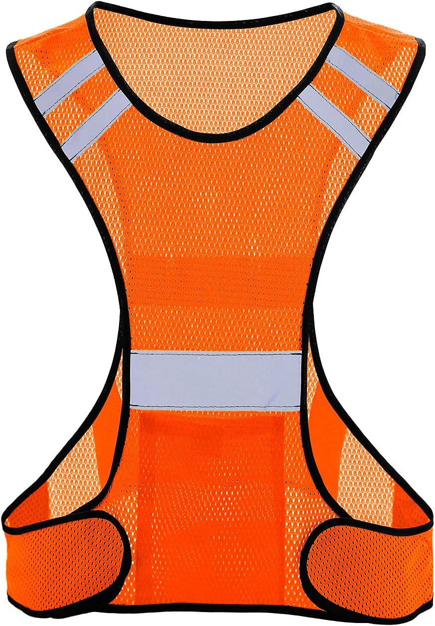 TCCFCCT Reflective Running Vest - High Visibility Gear with Large Pocket for Safety and Comfort