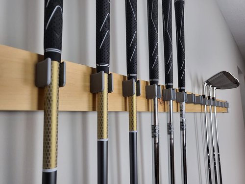 [JINTECH] Golf Club organize holder, Wall display, Wall hanger, rack, mount [15 holder set] (Grip up - 15mm - 15set)