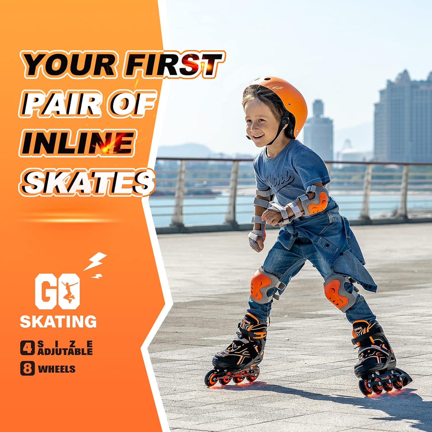 2PM SPORTS Torinx Green Adjustable Inline Skates - Fun Beginner Roller Skates for Kids & Adults