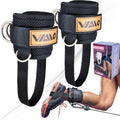VAIIO Ankle Straps for Cable Machines - Adjustable Neoprene Comfort Fit | Premium Double D-Ring Cuffs for Toning Legs & Glutes