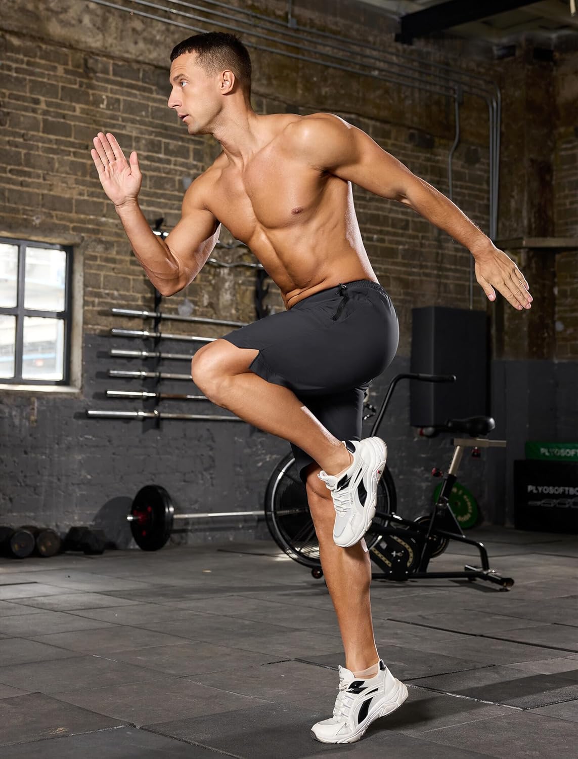 SILKWORLD Men's Running Shorts - Quick Dry 9-Inch 2-in-1 Basketball & Gym Workout Shorts with Pockets
