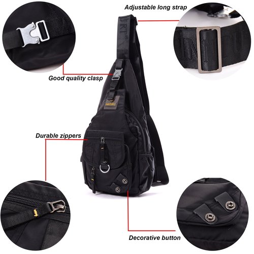 LAMMOK Sling Backpack Sling Bag Crossbody Daypack Chest Shoulder Pack for Men Women