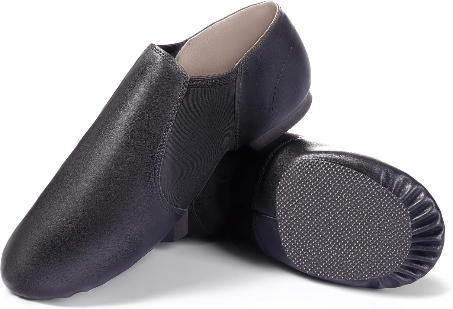 Skiennix Jazz Shoes - PU Leather Slip-On Dance Shoes for Kids | Toddler to Big Kid Sizes