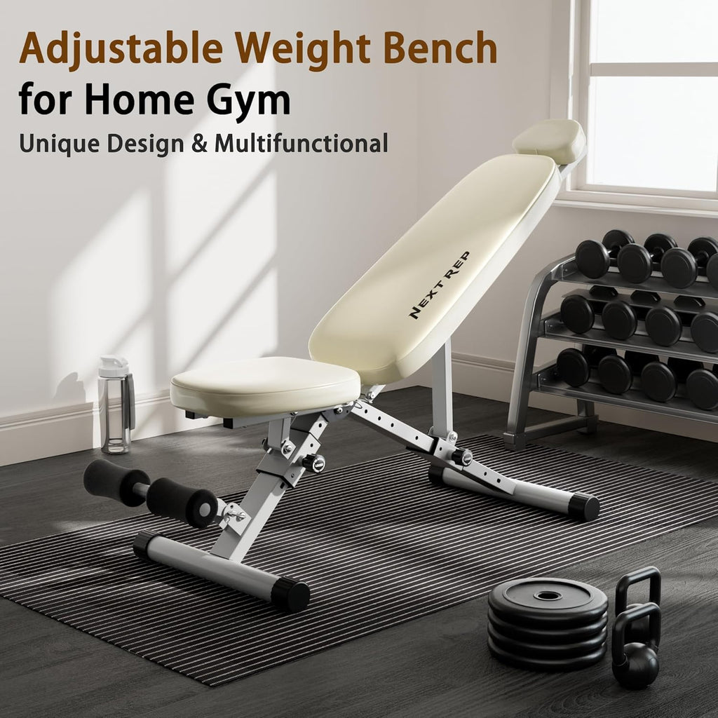 Skiennix Adjustable Weight Bench - Versatile Home Gym Workout Bench for Full Body Training | Incline, Decline, Flat