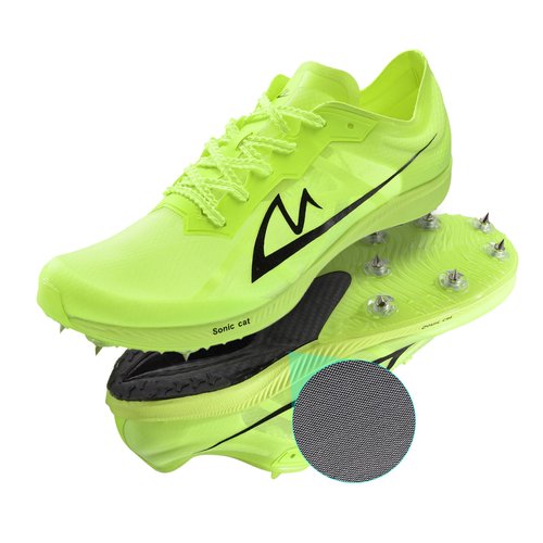 Track and Field Shoes for Men Women Kids Boys Girls Spikes Sneakers Track Race Jumping Track Shoes Professional Running Full-Length Carbon Plate Track Spikes Shoes (Green, Adult, Men, 8, Numeric, US Footwear Size System, Medium)