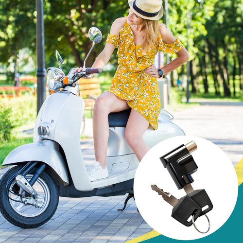Universal Battery Box Lock for Electric Vehicles - Anti-Theft Metal Replacement Lock with 2 Keys, Fits E-Bike, Electrombile & Motorcycle