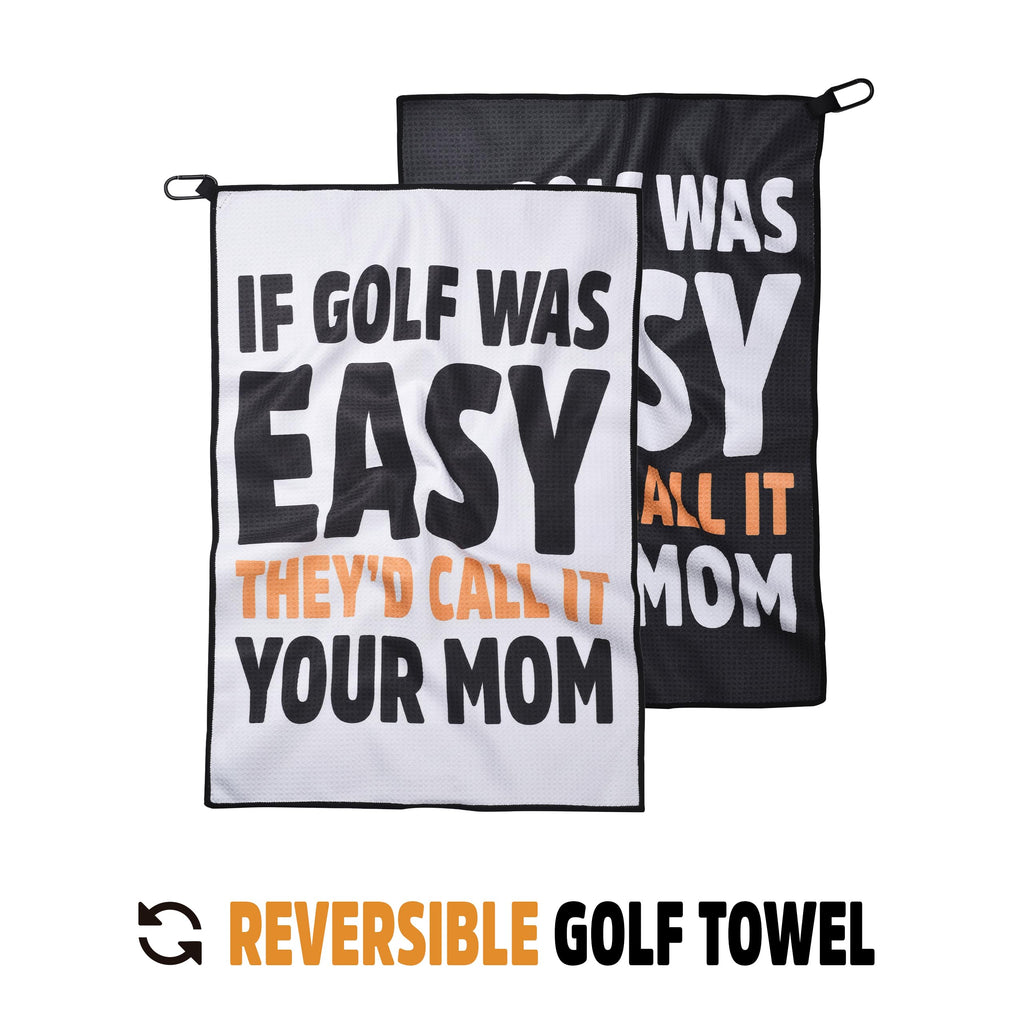 Shanker Golf - Funny Golf Towel - Microfiber Printed Golf Accessory for Men - Two-Sided Reversible Towel