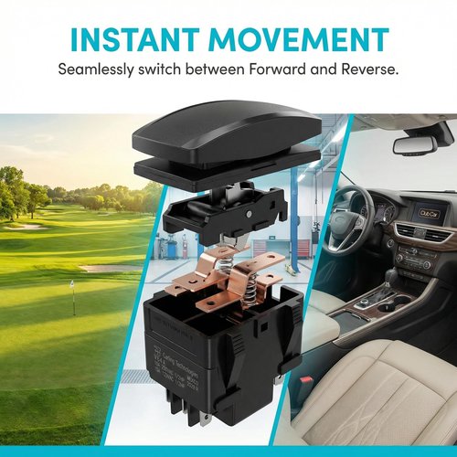 Golf Cart Forward Reverse Switch for Club Car DS and Precedent 1996-up 48V Electric Golf Cart PowerDrive Plus, FWD REV Rocker Switch 101856001 101856002 10L0L