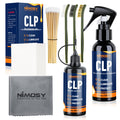 NIMOSY CLP Gun Cleaning Oil Kit-Includes 3.4oz Gun Oil 2oz Needle Lubricant, Gun Brushes Reusable Cloth Swabs and Patches,Gun Accessories Cleaner for Rifle Pistol Firearm Maintenance Gifts for Men