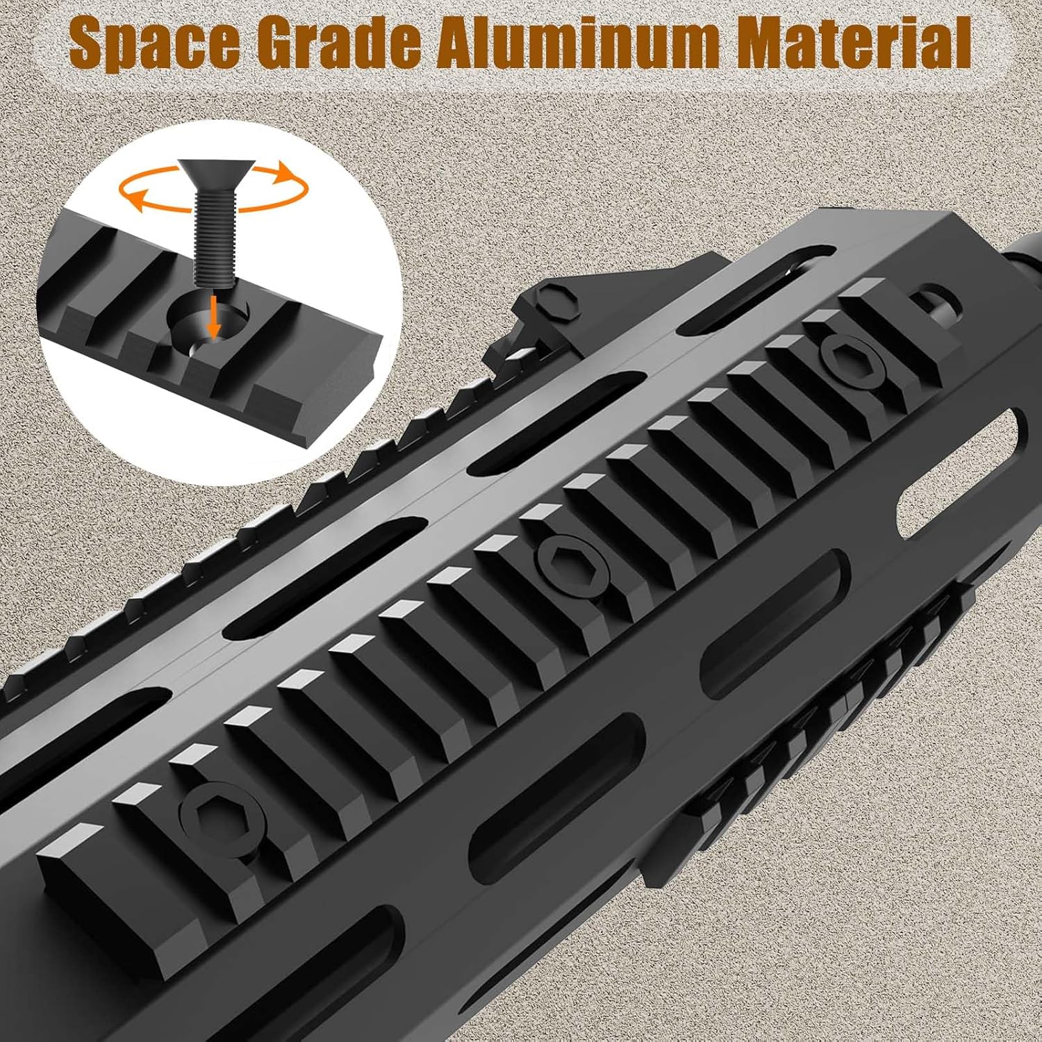 Skiennix Aluminum Picatinny Rail Accessories - Sturdy Mlok Guide Rail, 7/10/14 Inch, Easy Install with T-Nuts & Screws