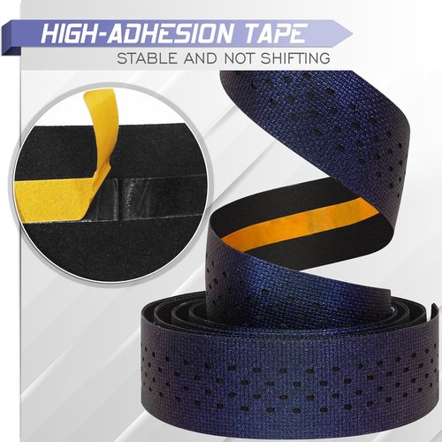 BUCKLOS Silicone Bike Handlebar Tape - Comfortable EVA Grip for Road Bikes | 2 Pcs Aurora-Black