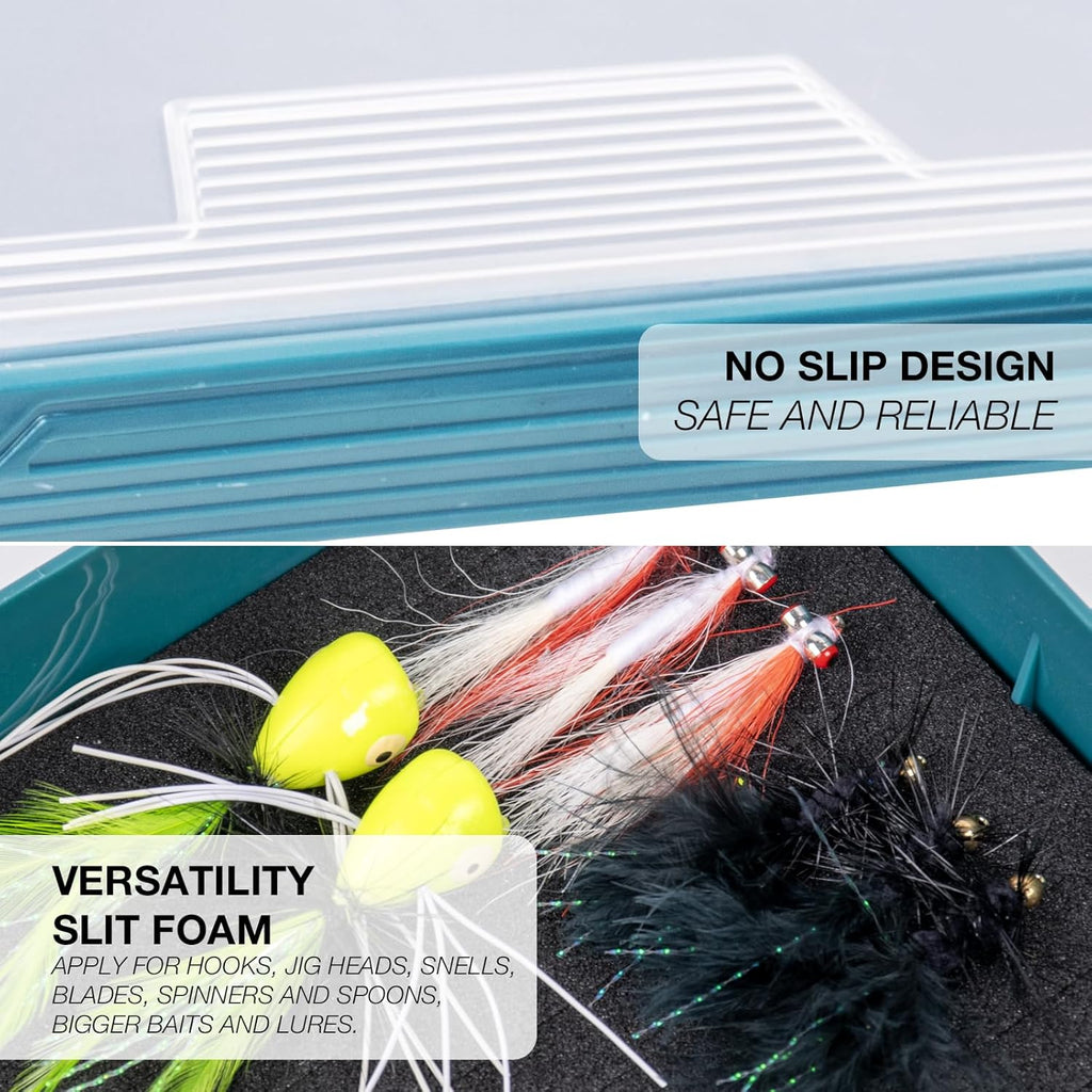 SF Fishing Tackle Box - 3600 Slit Foam Case for Jigs, Hooks & Spinners | Durable Storage Solution
