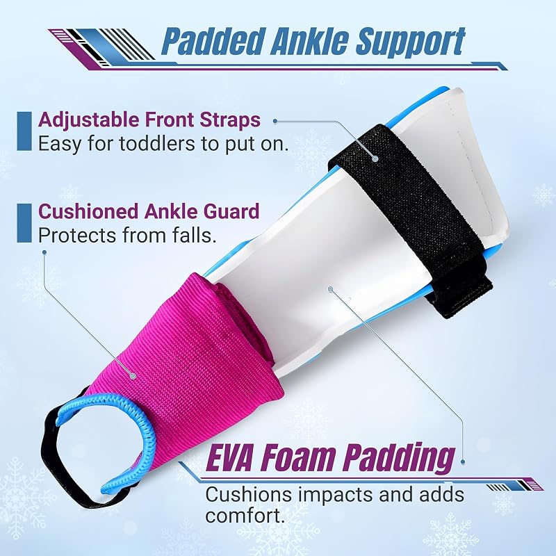 Vizari Shin Guards with Ankle Protection - Kids to Adults, Lightweight & Durable (Blue/Maroon, Small) - Secure Slide-On Soccer Shinguards