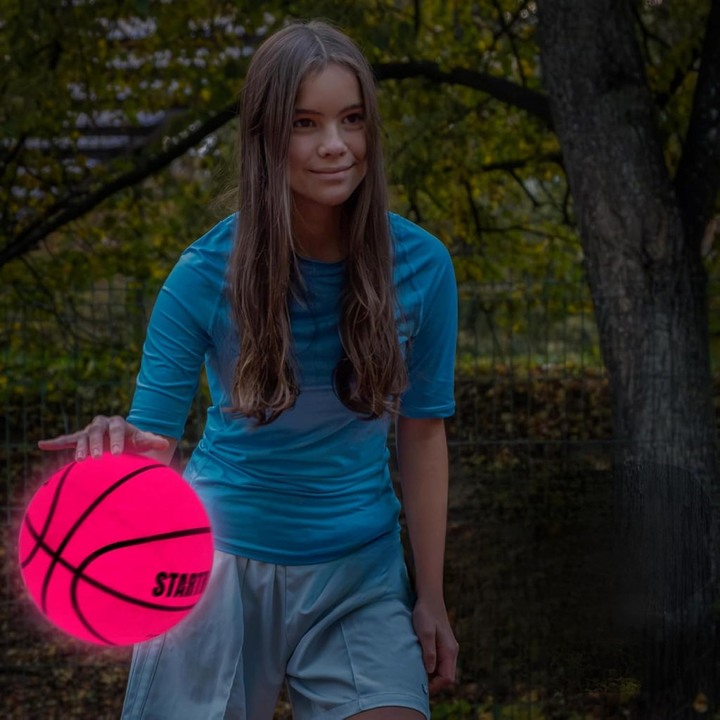 TOMLEON Light Up Basketball - Glow in The Dark LED Basketball Size 7 | Perfect Gift for Kids