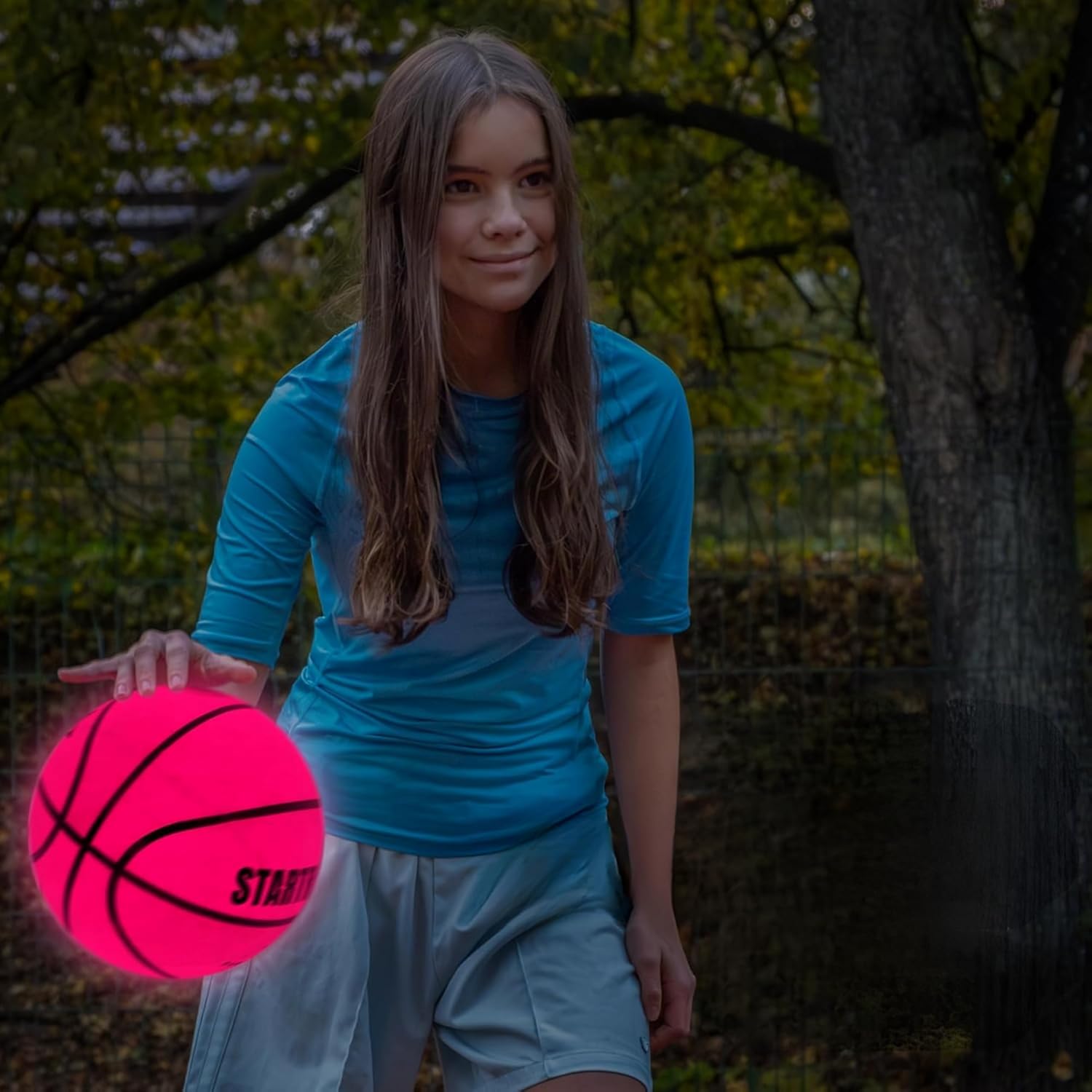 TOMLEON Light Up Basketball - Glow in The Dark LED Basketball Size 7 | Perfect Gift for Kids