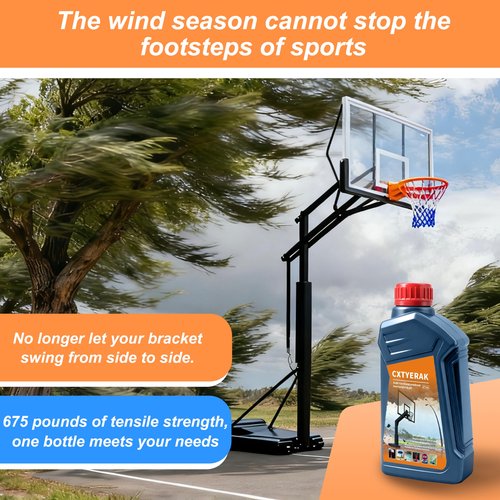 cxtyerak Sand for Basketball Hoop Base,27 Oz Multi-Functional Base Weighted Gel for Punching Bag Filler,Sand Bags,Outdoor Umbrellas and Volleyball Nets(Apply with Water,Replaces Up to 675 Lbs Sand)