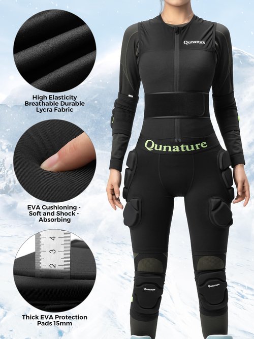 QUNATURE Butt Pads Snowboarding Hip Butt Pads Impact Shorts Skating Protective Gear Padded Shorts for Men Women Snowboard Butt Pad for Skateboarding Skiing Mountain Biking Speed Descent L