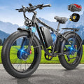 **Skiennix 9000W Dual Motor Electric Bike - 24" Fat Tire, 45MPH Speed, Long Range, Full Suspension**
