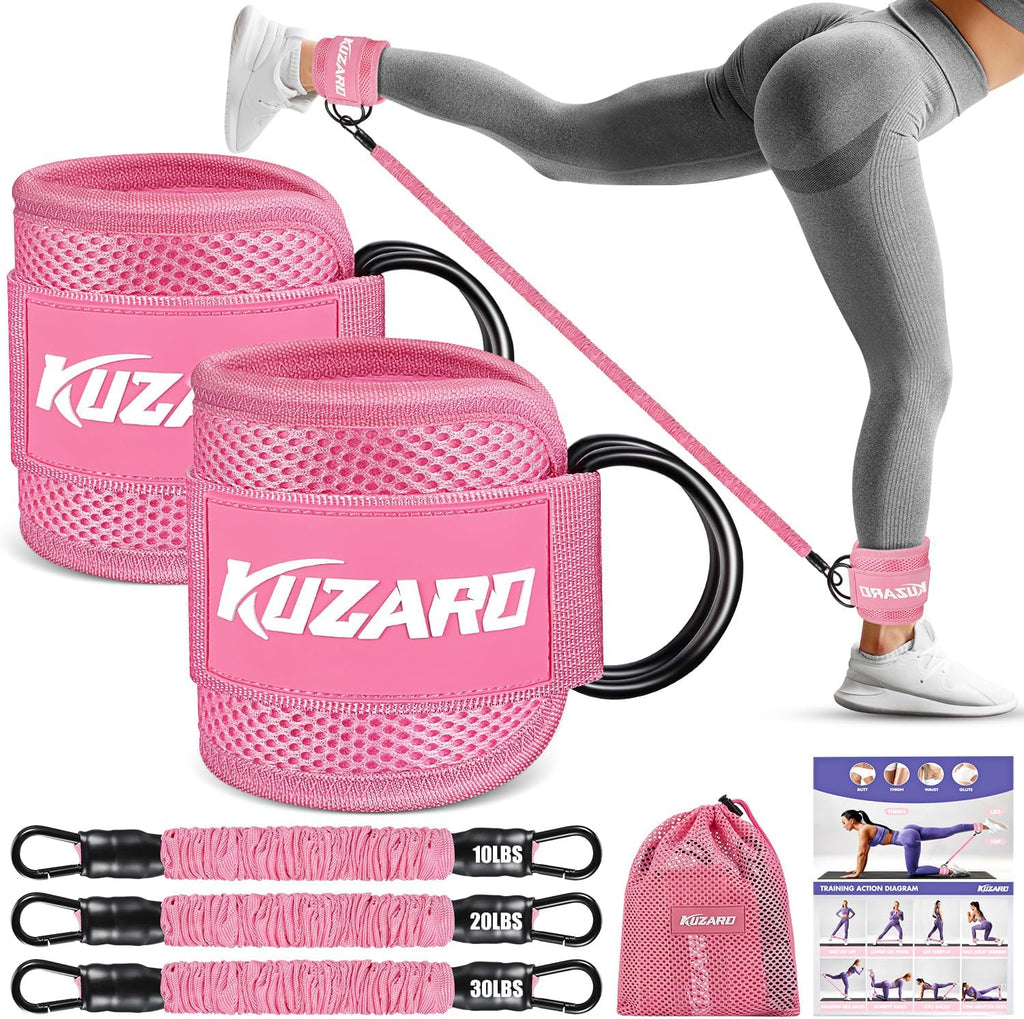 Skiennix Ankle Resistance Bands - Adjustable Cuffs for Leg & Glutes Workouts | Home Gym Fitness Equipment