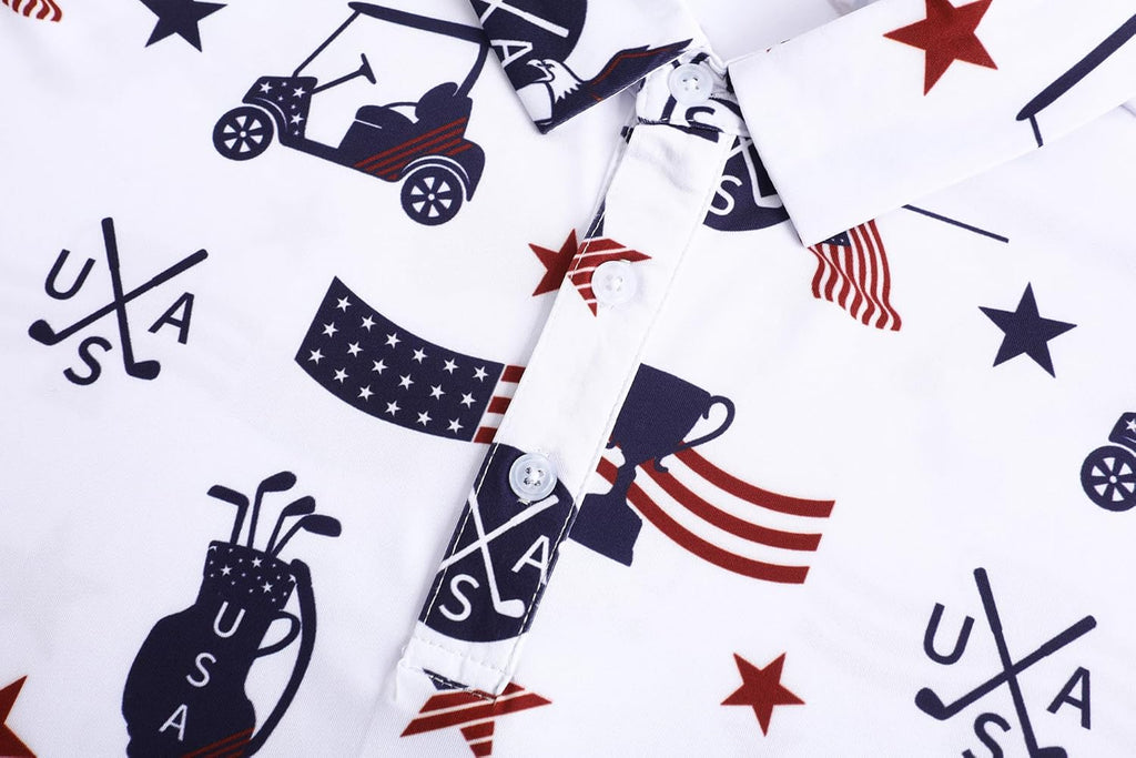 Skiennix Men's Golf Polo Shirt - Short Sleeve Moisture-Wicking Performance | Casual Funny Print