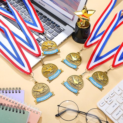 Academic Excellence Medals by [Brand Name] - 20 Pcs Gold Reading Medals with Neck Ribbons | 2.4 Inch Trophy Awards for Competitions