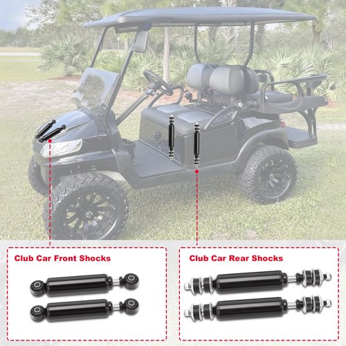 Golf Cart Front and Rear Shock Absorbers Compatible with 2004-up Precedent G&E, 1988-up Club Car DS G&E Replace#1010991, 1015813, 1014235, 1014236
