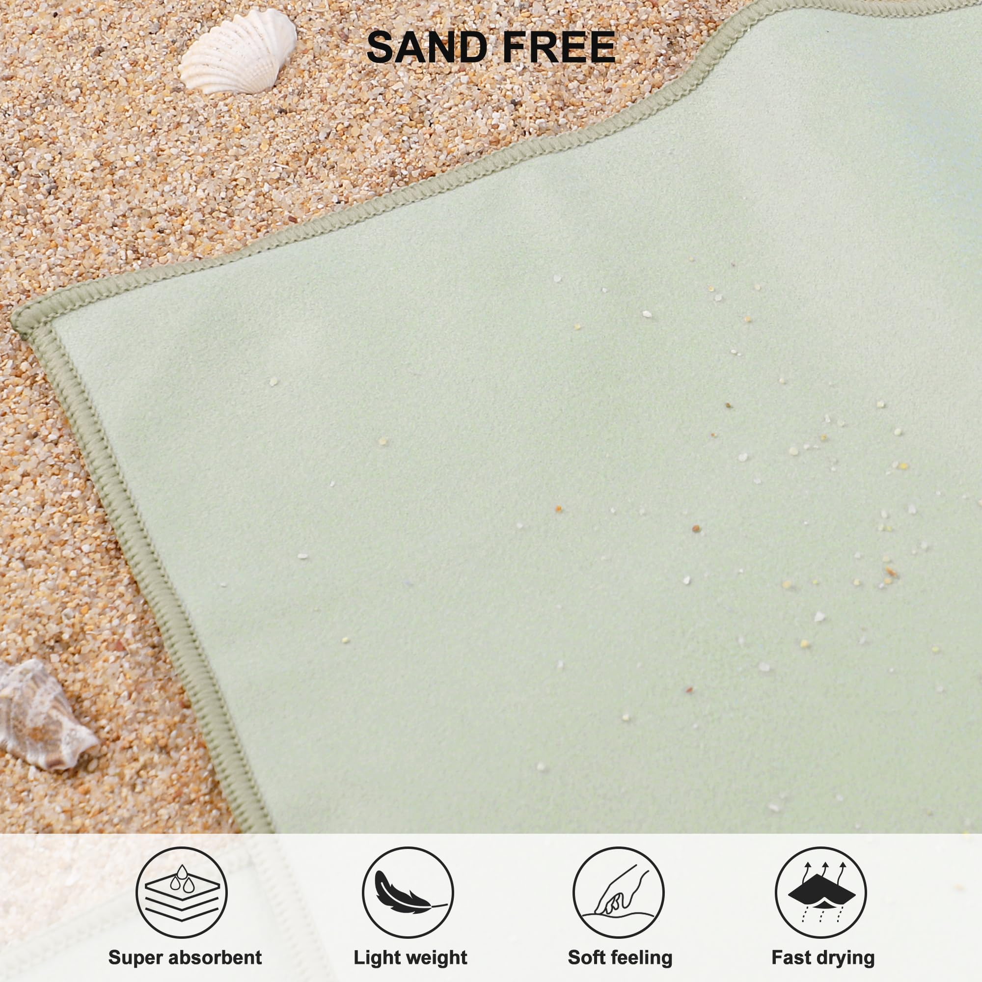 Rainleaf Microfiber Towel Perfect Travel & Gym & Camping Towel. Quick Dry - Super Absorbent - Ultra Compact - Lightweight. Suitable for Trip, Beach, Shower, Backpacking, Pool