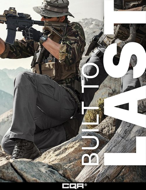 CQR Men's Tactical Pants - Lightweight Water Resistant Ripstop Cargo for Hiking & Work | Outdoor Apparel