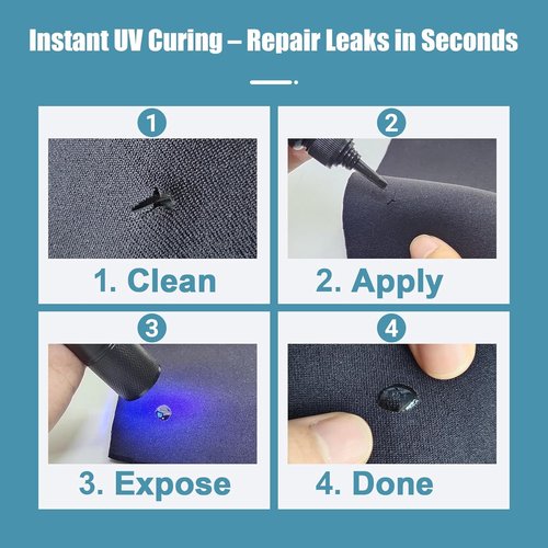 Eupheng UV Wader Repair Glue - Instant Sunlight-Curing Sealant for Waterproof Fishing Waders | Flexible & Durable