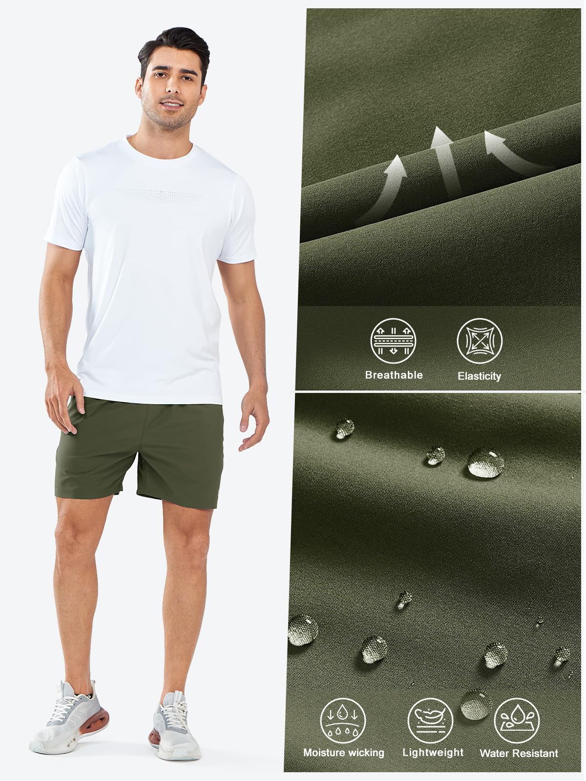 NORTHYARD Men's Athletic Running Shorts Quick Dry Workout Shorts Lightweight Sports Gym Basketball 7"/ 9"/ 5" Tennis Hiking