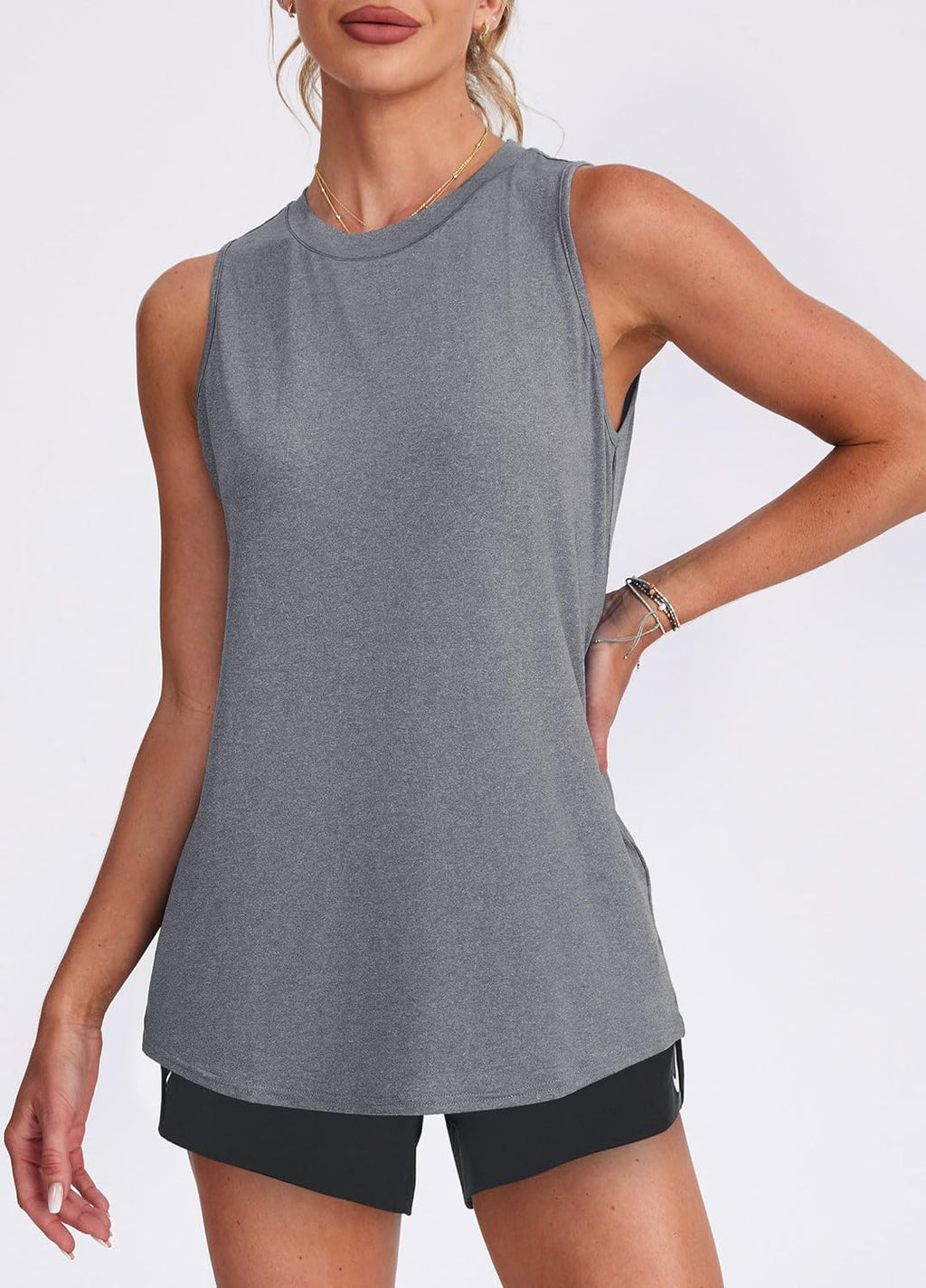 Skiennix Women's Workout Tank Tops - Lightweight Sleeveless Athletic Shirts for Yoga & Running