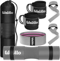 WALITO Barbell Pad Set - 8-Piece Gym Accessories for Women | Includes Ankle Straps & Resistance Bands