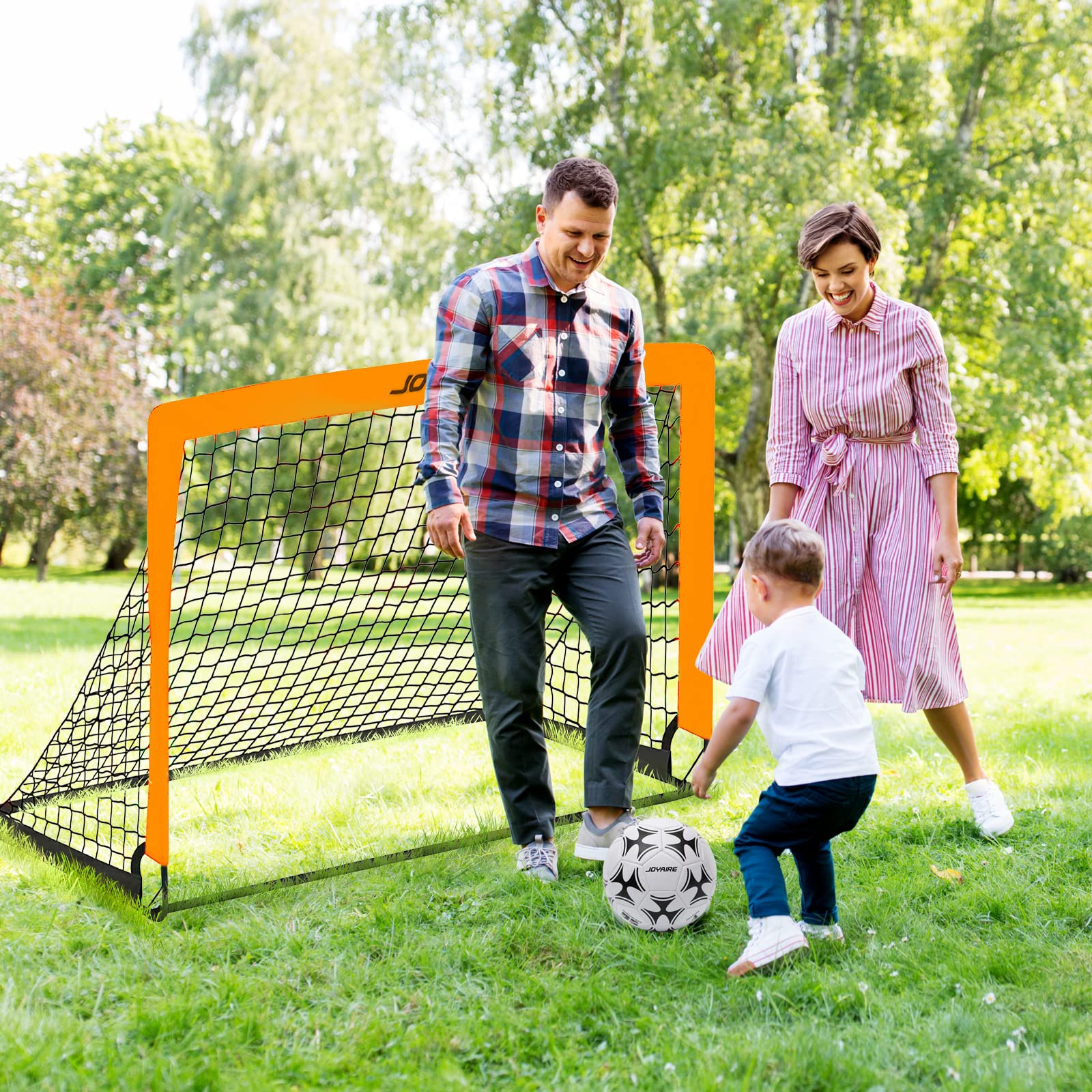 Soccer Goals for Backyard Set, Portable Kids Toddler Soccer Goal 2 of 4' x 3', Pop Up Soccer Net Soccer Training Equipment with Size 4 Soccer Ball, Carry Bag, Youth Games, Sports, Outdoor Play