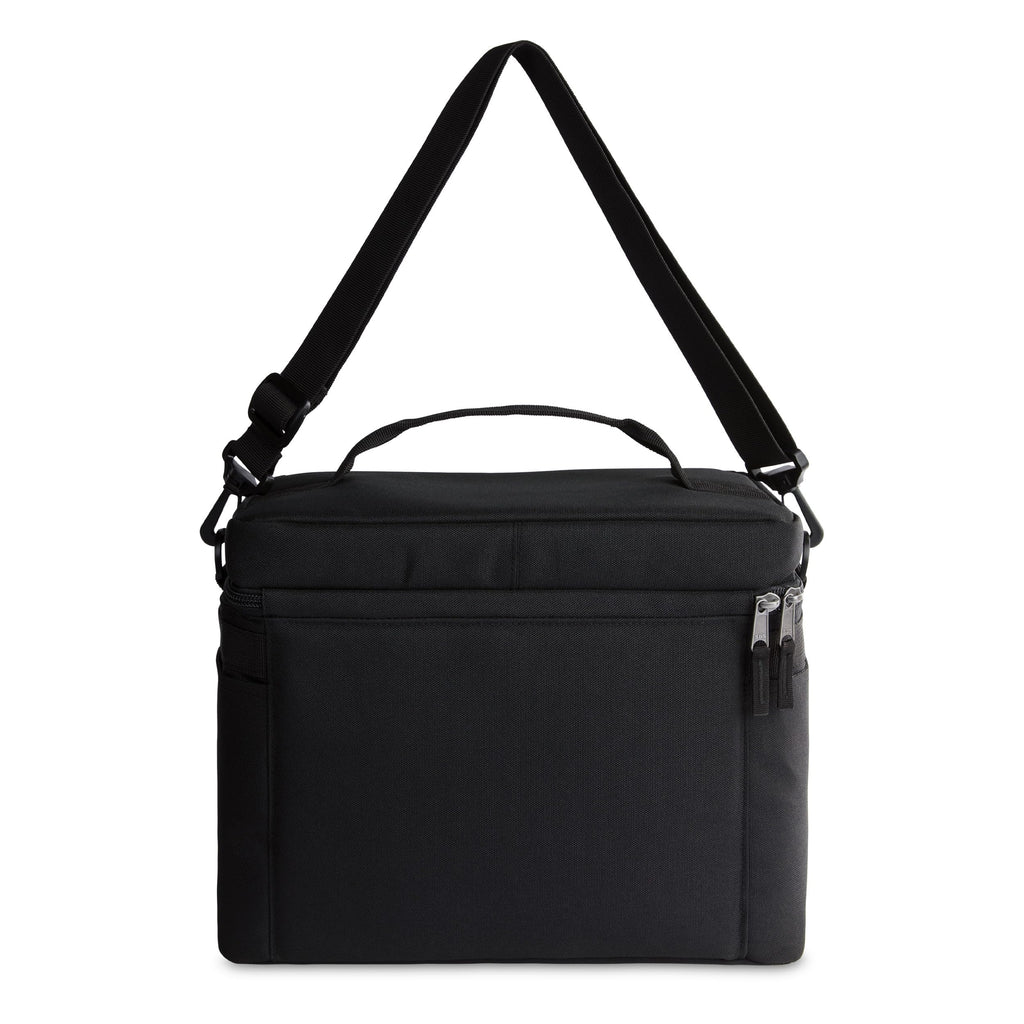 PackIt Freezable Newport Cooler, Black, Collapsible, Reusable, Built with EcoFreeze Technology, Wide Top Opening, Double Zip Closure, with Adjustable & Removable Shoulder Straps for Easy Carrying