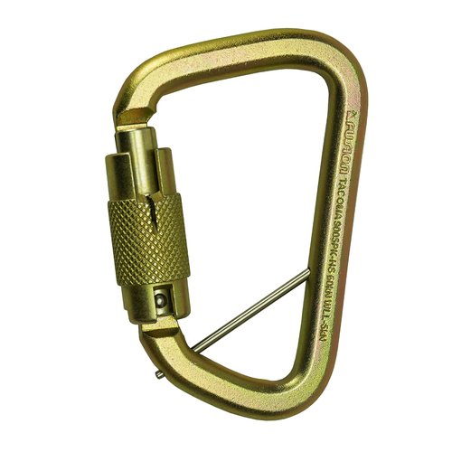 Triple Locking Carabiner 60KN- Fusion Climb® Tacoma- Professional Rock Climbing Carabiner- Heavy Duty Steel- Auto Locking Carabiner for Climbing, Rappelling, D Shaped, Captive Pin- UIAA ANSI Compliant