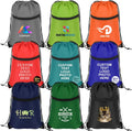 Skiennix Custom Drawstring Backpacks - Personalized Cinch Tote Bags with Zipper Pocket | 100/200 Pack