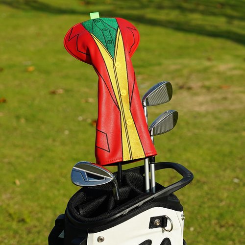 Big Crazy Funny Driver Headcover - Joker Suit Golf Head Covers with Premium PU Leather - Golf Club Protector and Funny Present