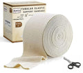 Tubular Compression Bandage Size F (4” x 33 ft) – Elastic Stockinette Support Sleeve for Large Knee, Thigh, Leg & Arm – Cut-to-Fit, Washable Reusable, No Pins/Tape – Includes Bandage Medical Scissors